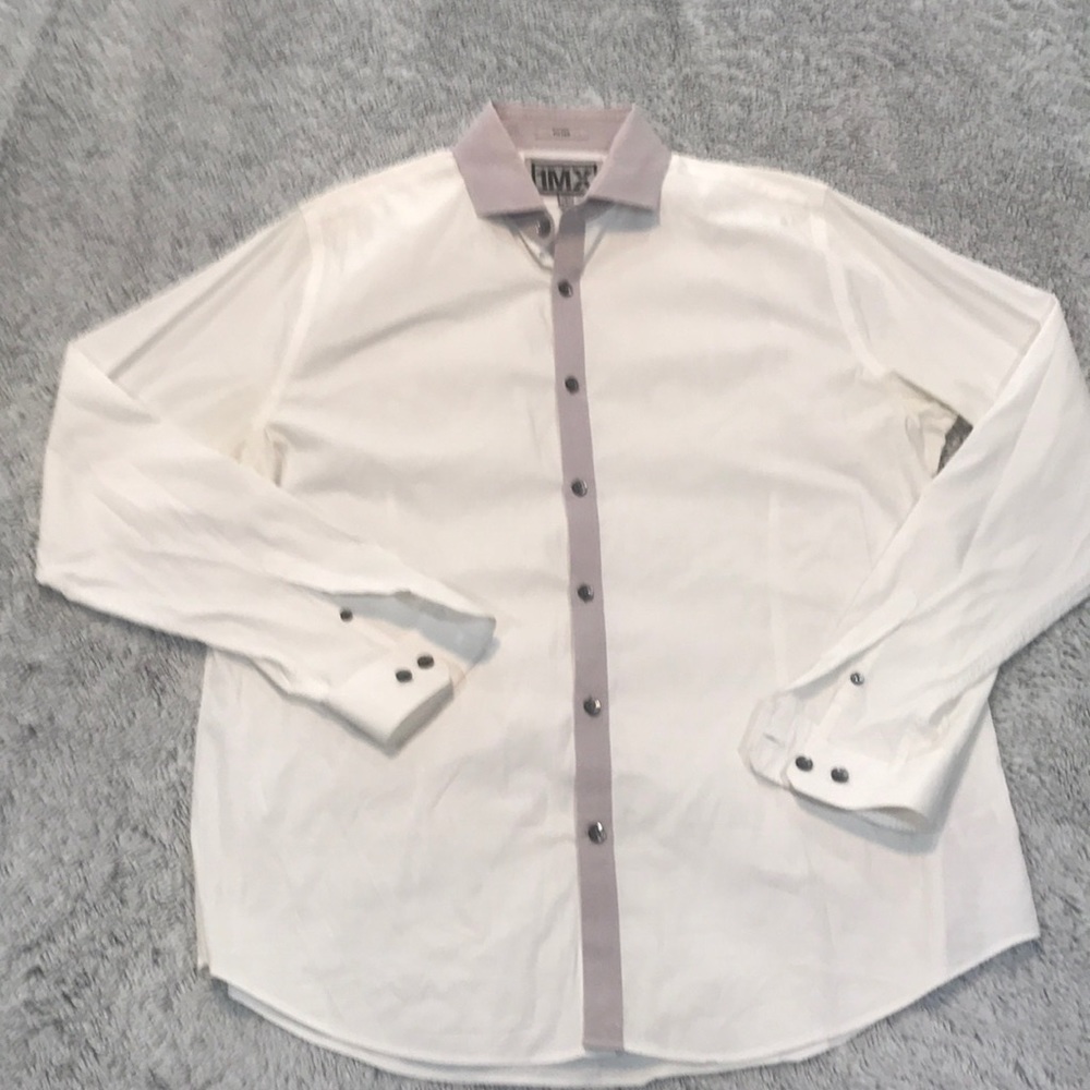 Men’s Two Tone Collar Dress Shirt - Picture 2 of 4
